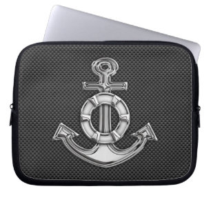 Lifesaver-Anker auf Carbon Fiber Style-Dekoration Laptopschutzhülle