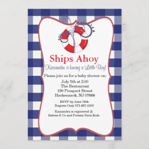 LifeSaver Nautical Baby Shower Einladung