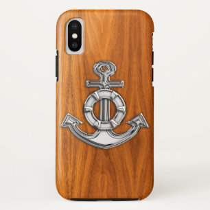 Lifesaver Steel Anchor auf Teak Veneer Case-Mate iPhone Hülle