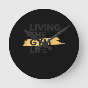 Lifestyle Apparel Living Gym Life Runde Wanduhr