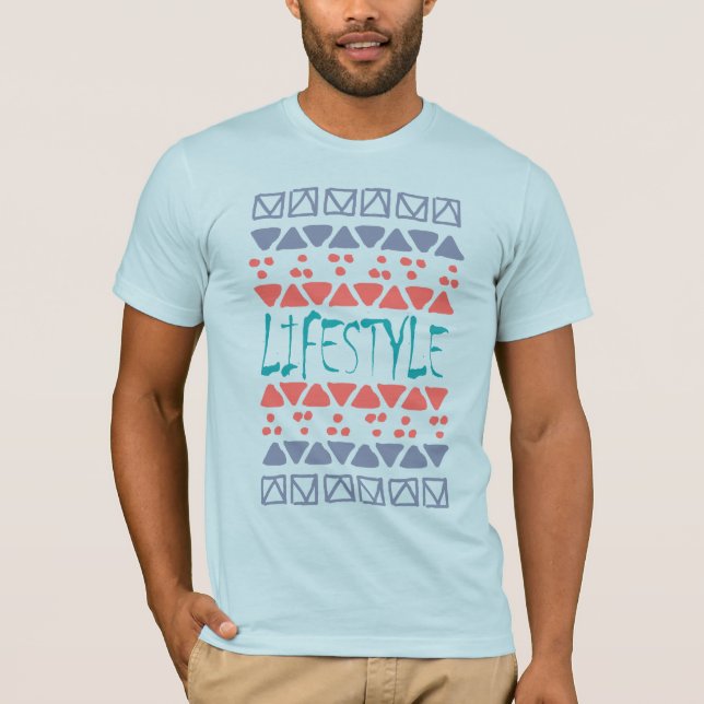 LIFESTYLE - Design des geometrischen Musters eines T-Shirt (Vorderseite)