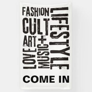 LIFESTYLE FASHION CULT - schwarz Banner
