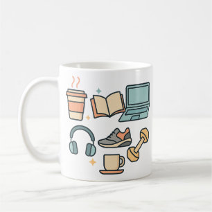 Lifestyle Icons Tasse - Kaffee, Studium, Fitness &
