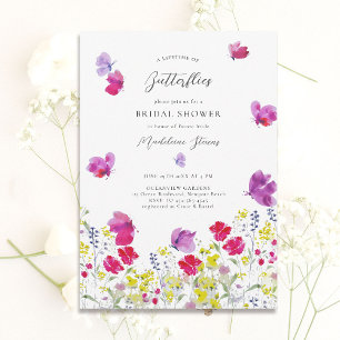 Lifetime Butterfets Wildblume Liebe Brautparty Einladung