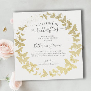 Lifetime Butterfets Wreath Modernes Brautparty Einladung