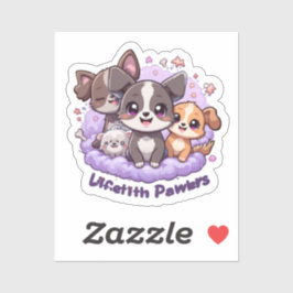 Lifetith Pawers Vinyl Niedlich Puppy Dog Pack Deca Aufkleber