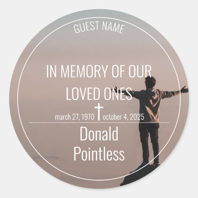 Lifeworks 002 autocollant rond classique (Devant)