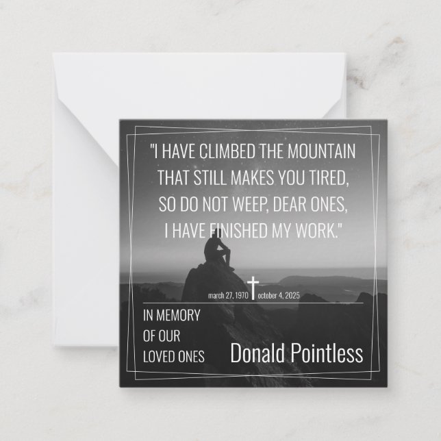 Lifeworks Mitteilungskarte (Vorderseite)