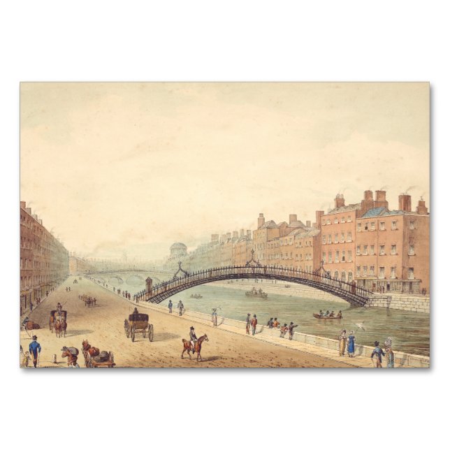 Liffey Bridge in Dublin von Samuel Frederick Broca Tischnummer (Vorderseite)