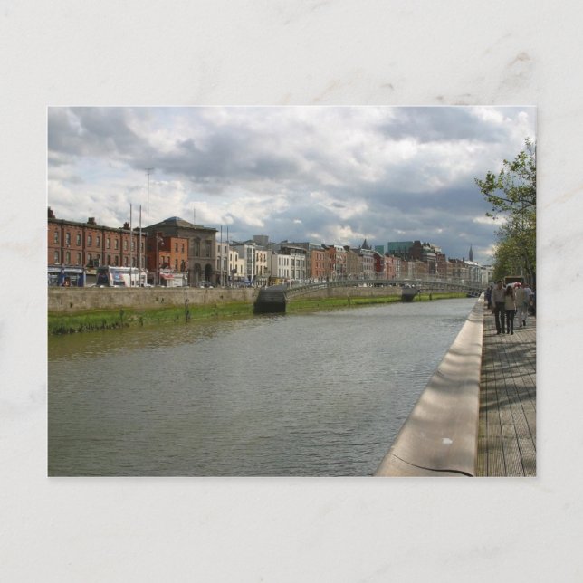 Liffy River in Dublin Postkarte (Vorderseite)