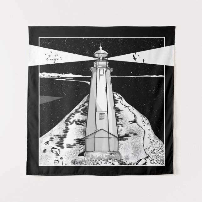 Lifhthouse Nelson Neuseeland Wandteppich (Vorderseite)