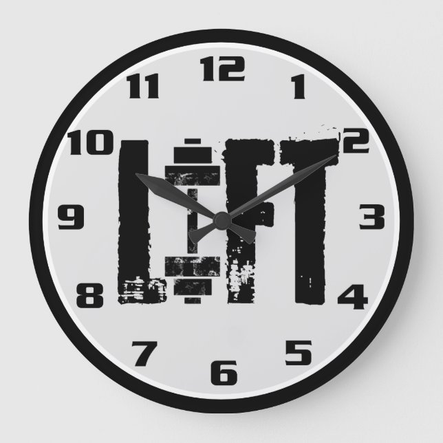 LIFT-GYM-BODYBUILDING GROßE WANDUHR (Vorderseite)