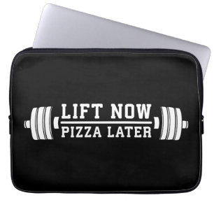Lift Now, Pizza Spater, Barbell - Funny Novelty Gy Laptopschutzhülle