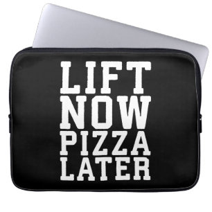 Lift Now, Pizza später - Funny Novelty Gym Laptopschutzhülle