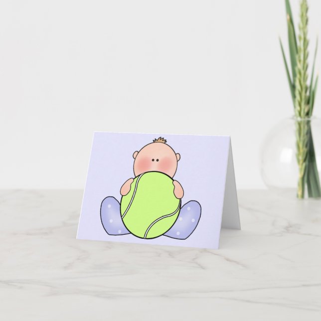 Lift Tennis Baby Blank Card Karte (Vorderseite)