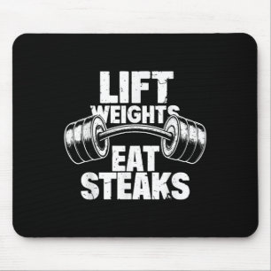Lift Weichteile essen Steaks Funny Gym Fitness Mot Mousepad