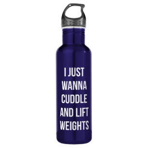 Lift Weight and Cuddle - Niedliches, lustiges, neu Edelstahlflasche
