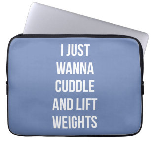 Lift Weight and Cuddle - Niedliches, lustiges, neu Laptopschutzhülle