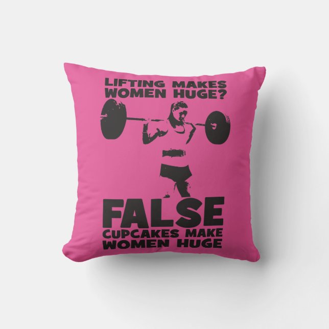 Lifting macht Frauen riesig? faux. Cupakes Do Kissen (Vorderseite)