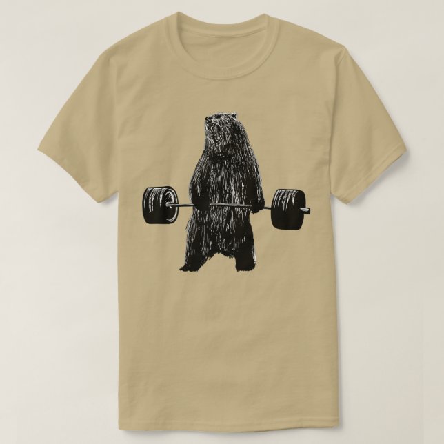 Lifting Motivation Gym Starker Grizzly Bär T-Shirt (Design vorne)