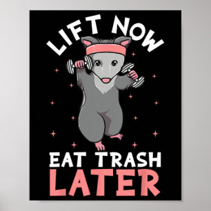 Lifting Opossum Funny Workout Bodybuilding Poster