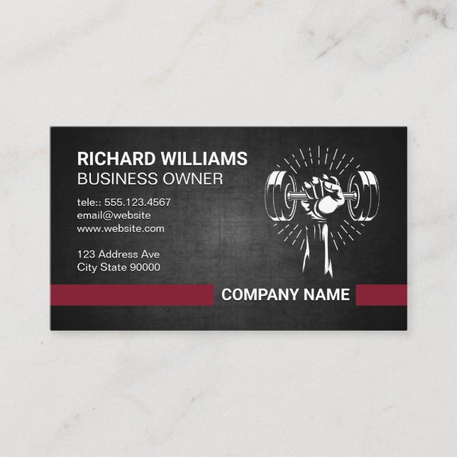 Lifting Weight Business Card Visitenkarte (Vorderseite)