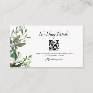 LIFY Botanical Eucalyptus Blätter QR Code Wedding Begleitkarte