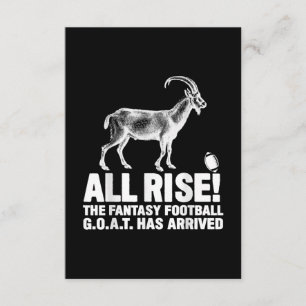 Liga Champion Fantasy Football Goat Geschenk Begleitkarte