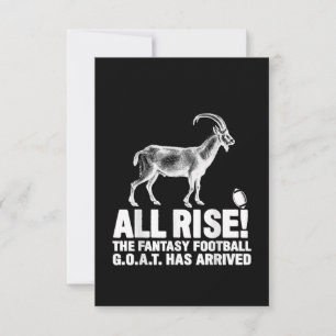 Liga Champion Fantasy Football Goat Geschenk Dankeskarte