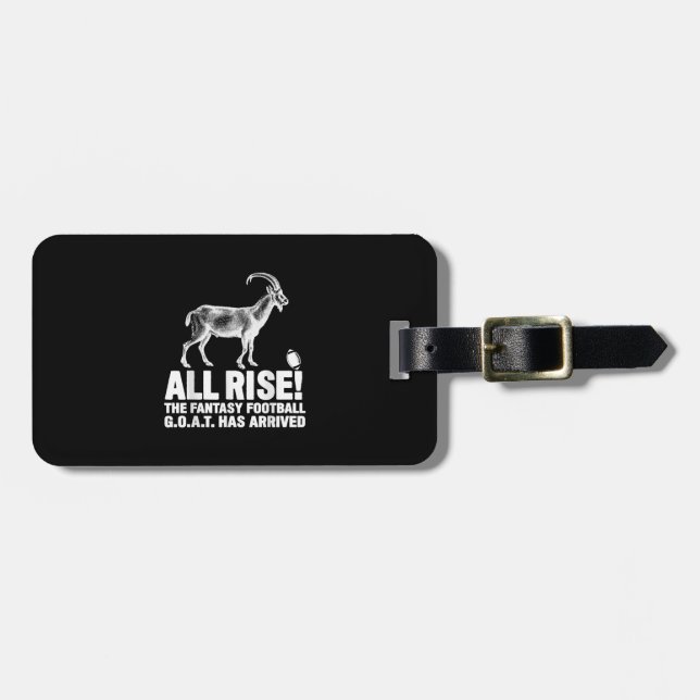 Liga Champion Fantasy Football Goat Geschenk Gepäckanhänger (Vorderseite horizontal)
