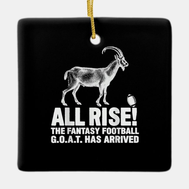 Liga Champion Fantasy Football Goat Geschenk Keramikornament (Vorderseite)