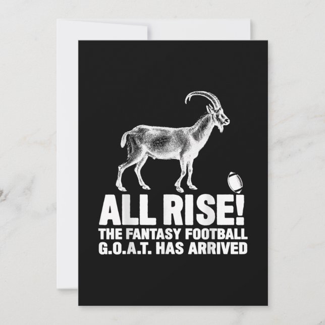 Liga Champion Fantasy Football Goat Geschenk Save The Date (Vorderseite)