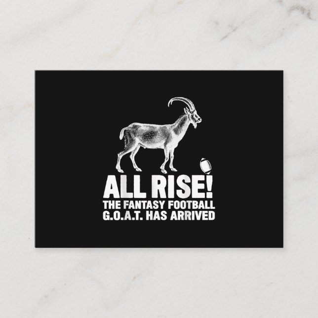 Liga Champion Fantasy Football Goat Geschenk Visitenkarte (Vorderseite)