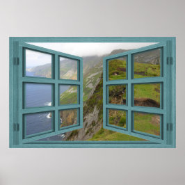 Liga Cliffs 6 Pane Open Window Poster