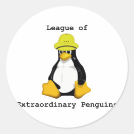 Liga der außergewöhnlichen Pinguine 2 Runder Aufkleber