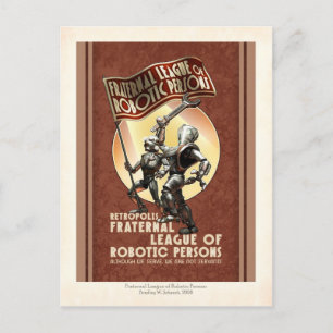Liga der robotischen Personen Postkarte
