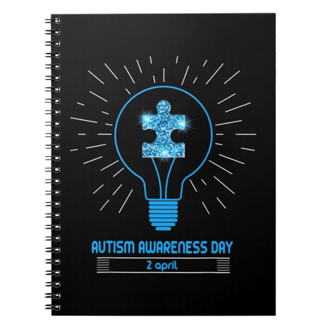 Lighit Up Blue Autismus Awareness Outfit for Men, Notizblock (Vorderseite)