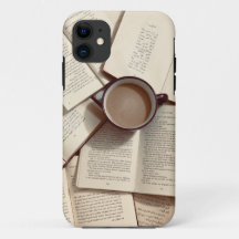 Light Academia Ästhetischer Kaffee und Bücher