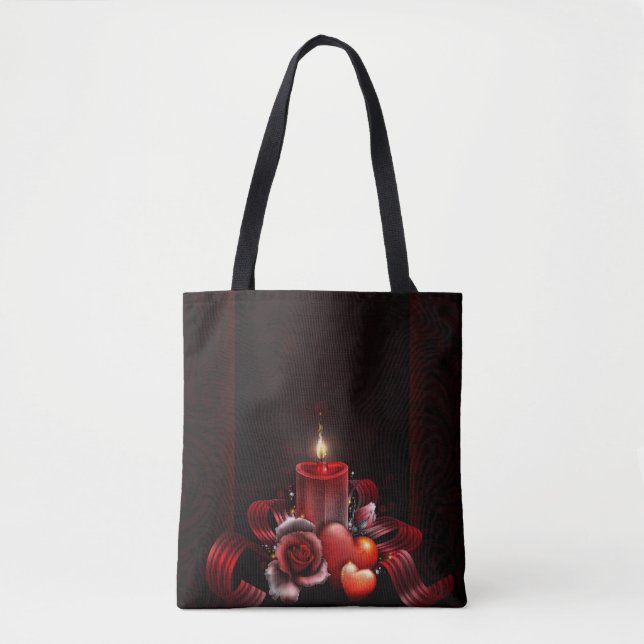 Light All-Over-Print Tote Bag, Mittel Tasche (Vorderseite)