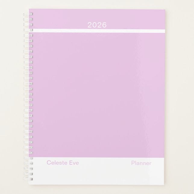 Light Amethyst Purple Modern Layout Large Planer (Vorderseite)
