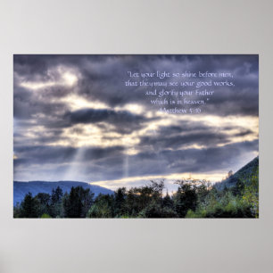 Light and Dark HDR, Print w/Scripting Verse Poster