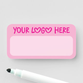 Light and Hot Pink One Line Business Logo Namensschild