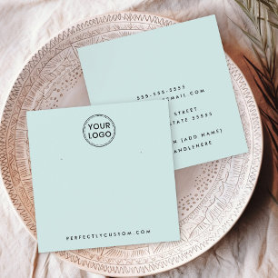 Light aqua blue Custom Logo Ohrring Display Karte