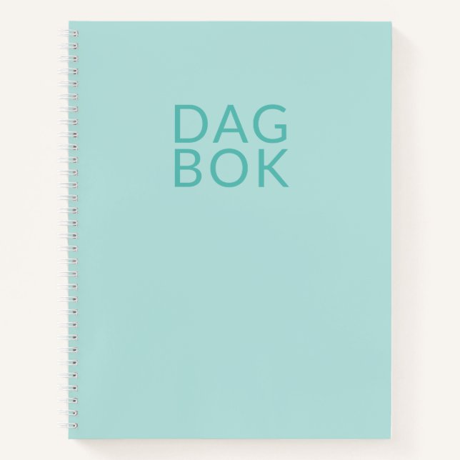 Light Aquamarin Dagbok Notizbuch (Vorderseite)