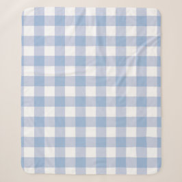 Light Baby Blue Buffalo Karo Kariert Bauernhof Sherpadecke