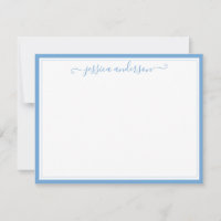 Light Baby Blue Elegante Moderne Preppy Girly Scri
