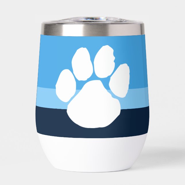 Light Baby Blue & Navy Pawprint (Vorderseite)