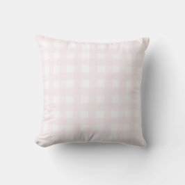 Light Baby Pink und White Buffalo Kariert. Kissen
