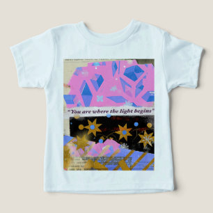 Light Begins Within – Pink Star Baby Tee
