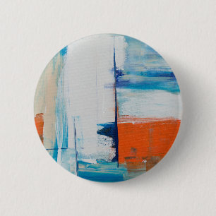 Light Blue Abstrakt Acrylic Painting Button